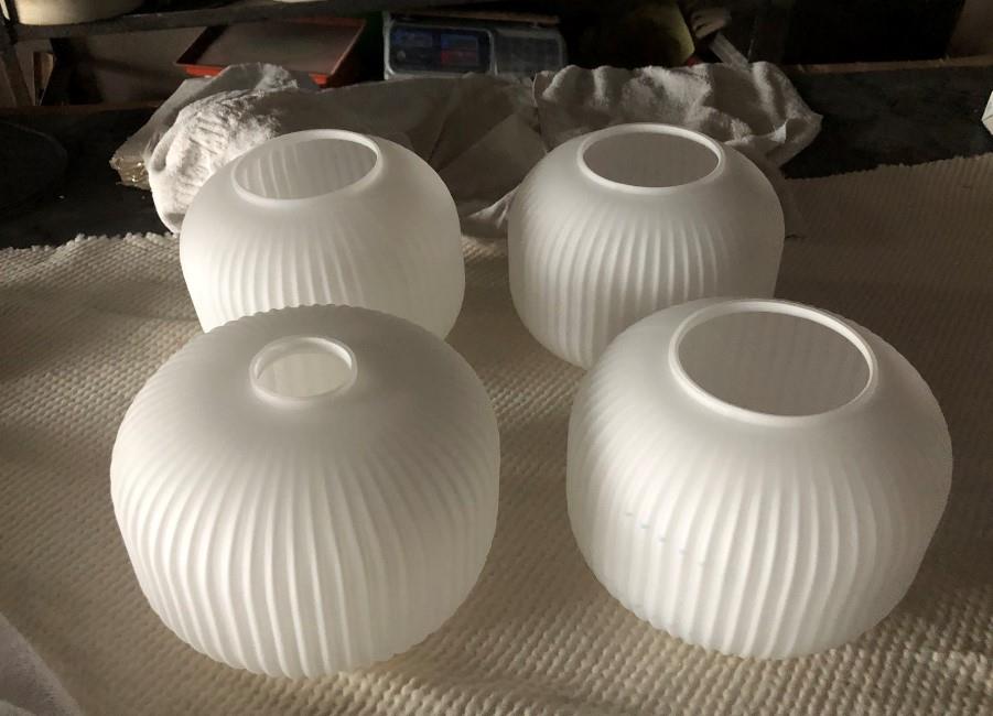 ribbed glass shade