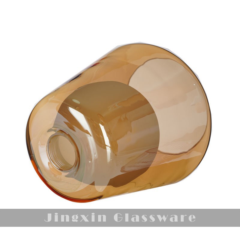 Amber Pendant Glass Lampshade With Ball Inside factory
