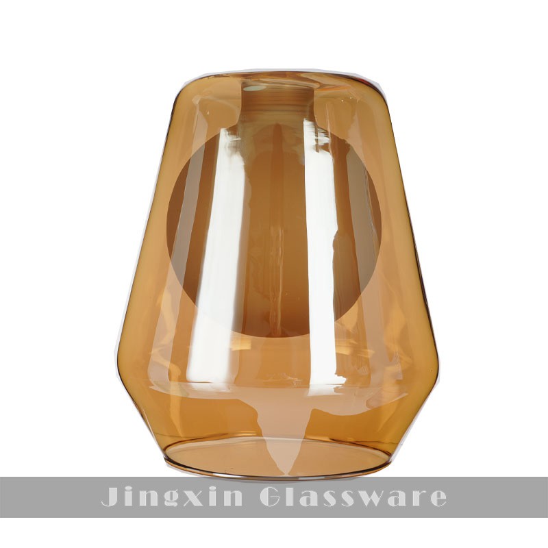 Rav vedhæng glas lampeskærm med kugle indeni