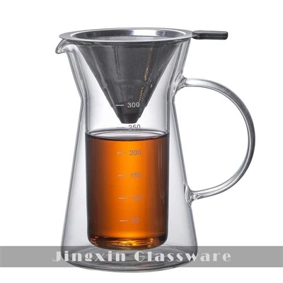 Dobbelt vægglas kaffe dripper